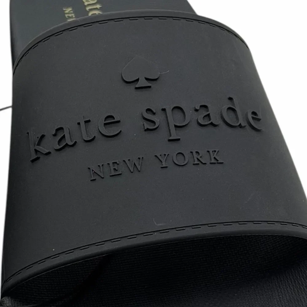 NWT Kate Spade Black Logo Slide Sandals Size 11